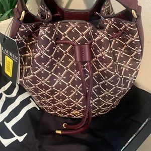 - Ralph Lauren Woman’s Leather Large Andie Drawstring bag